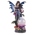thumbnail image 2 of Fairy Sitting on Flower with LED Light Up Crystal Ball Figurine Fantasy Pixie, 2 of 2