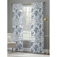 thumbnail image 4 of Coastal Blue Sheer Curtains 96 Inch Length 2 Panels Set for Living Room/Bedroom, Ocean Starfish Retro Conch Summer Shell Curtain Sheers Drapes Rod Pocket Curtains Window Treatment Set 52''x96''x2, 4 of 7