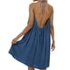 thumbnail image 4 of Vestido de Verano Casual de Mujer Cuello Redondo Mini Vestido sin Mangas Sólido Vestido sin Mangas para Mujeres Moda Casual, 4 of 6