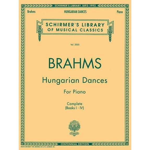 Schirmer's Library of Musical Class Hungarian Dances: Schirmer Library of Classics Volume 2005 Piano Solo, (Paperback)