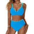 thumbnail image 3 of BeAi Sexy Swimsuit for Women Green Bathing Suit for Women 2 Piece Shorts Sexy Swimwear for Women Sexy 2 Piece Outfits for Women Beachwear Flounce Top Previous Orders, 3 of 5