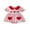 Pink, variant on Jxzom Newborn Baby Girl Valentines Outfit Puff Short Sleeve Somcked Romper Dress Heart Bow Embroidery Plaid Jumpsuit Infant Cute Valentines Clothes