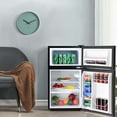 thumbnail image 2 of YYAo 3.2 cu ft. Compact Stainless Steel Refrigerator-Black, 2 of 12