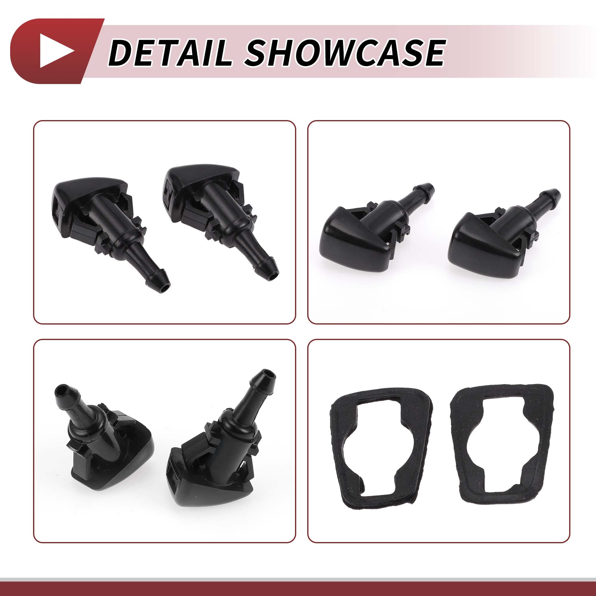 Unique Bargains 2pcs Windshield Washer Nozzle for Chevrolet Silverado 1500 Suburban