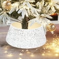 thumbnail image 6 of Christmas Tree Skirt Christmas Tree Collar Glitter Christmas Tree Base Cover Christmas Tree Ring Decorative for Holiday Home Party Decor Ornaments -Gold, 6 of 7