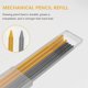 thumbnail image 3 of 2 Pcs Solid Carpenter Pencil With Sharpener And 12 Refill Leads, Marking Tool Compatible With Carpenters Draft, 3 of 5