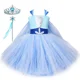 thumbnail image 2 of Vestido de princesa Elsa con tutú para niñas, vestidos de fiesta de cumpleaños, disfraz de Elsa, reina de las nieves, cosplay, vestido de Navidad y Halloween, ropa para niños, 2 of 5