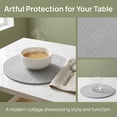 thumbnail image 6 of Unique Bargains Placemats Set of 4 Cotton Round Placemats for Dining Table Light Gray, 6 of 7