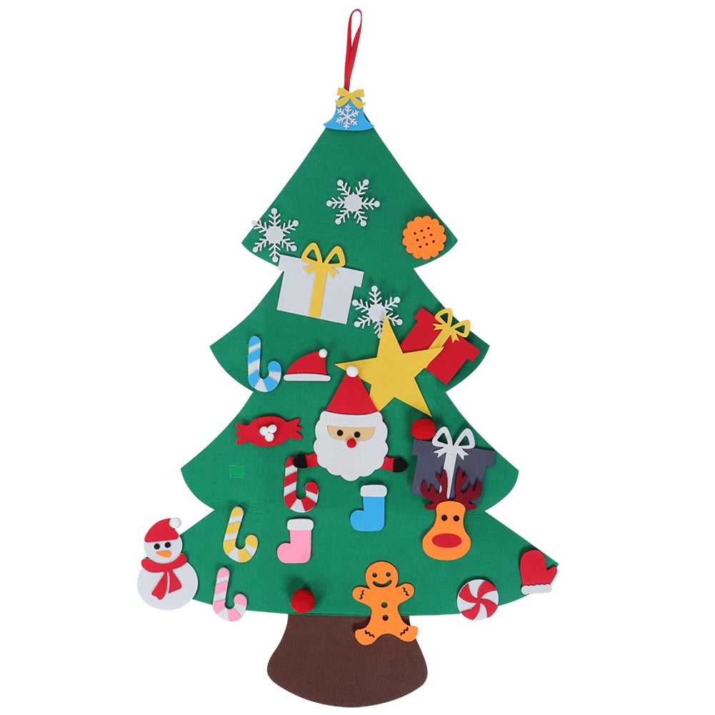 LYUMO Large DIY Felt Christmas Tree Handcraft Ornaments New Year Door