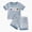 D001 Blue, variant on Kaprioy Toddler Boys Summer Clothes Short Sleeve Waffle Embroidery Striped T-Shirt Shorts 2Pcs Clothes Set 6 12 18 Months 2 3 4 5 T