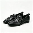 thumbnail image 5 of Viluyesy Womens Loafers Fringe Tassel Bow Slip On Round Toe Comfortable Lightweight Casual Walking Work Flats Black Size 6.5, 5 of 6