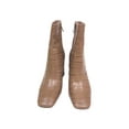 thumbnail image 3 of SAM EDELMAN Womens Beige Crocodile Comfort Goring Codie Square Toe Block Heel Zip-Up Booties 8 M, 3 of 4