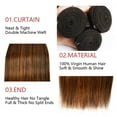 thumbnail image 3 of Highlight P4/30 Straight Bundle Dark Brown Human Hair Bundle Grade 8A Real Unprocessed Virgin Hair Extensions Piano Color For Women 22 Inch C2, 3 of 6