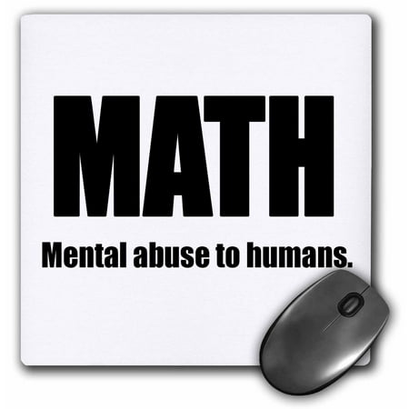 8 Inch Ho Fan - 3dRose Math mental abuse to humans, Mouse Pad, 8 by 8 inches