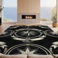 thumbnail image 2 of Design&I 6'x9' Washable Area Rug Vintage Lasso Motif Bathroom Themed Mens Hat Adult Cowboy Entry Refined for Living Room, Family Indoor, Oversized Skid-Resistant, 2 of 7
