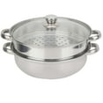 thumbnail image 1 of Steamer Pot Stainless Steel Stack 2-layer Steamer Pot Set With Visible Glass Lid Cookware Kitcken Tool For Cooking Vegetables, Seafood, Soups, Stews A, 1 of 5