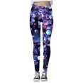 thumbnail image 2 of KDFJPTH Women's Colorful Geometric Print Leggings High Waist Stretchy Yoga Pants Casual Workout Tights Multicolour S, 2 of 4