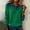 Green, variant on Women Shirts Casual Turtleneck Long Sleeve Ladies Tops Comfort Loose Fit Solid Color Basic Tshirts Womens Blouses