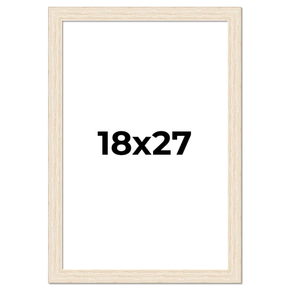 18x27 Frame White Real Wood Picture Frame Width 1.5 inches | Interior Frame Depth 0.5 inches | Barn