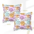 thumbnail image 3 of Bingfone Decorative Pillow Covers 20"X20" Donuts And Coffee Couch Pillow Cases Modern Farmhouse Covers For Couch Sofa Bed, 3 of 9