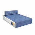 thumbnail image 1 of Abbraccia Cama inflable flocada celestial navy, colchón doble, inflado automático, diseño elevado, 1 of 6