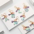 thumbnail image 3 of TRAHOO-Keyring with Letter Girl Keyring Initial Letter Gift Women Key Ring Butterfly Purple, 3 of 4