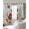 thumbnail image 4 of Mushroom Kitchen Curtains Butterfly Botanical Star Country Plant White Cafe Short Curtains for Bathroom Blackout Window Curtain Grommet Small Window Treatment Drapes for Bedroom Living Room 42"x45"x2, 4 of 9