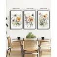 thumbnail image 5 of Drsoum Large Flower Wall Decor 24x36in3pcs Black Framed Colorful Floral Wall Hanging Decor Botanical Pictures Canvas Wall Art, 5 of 7