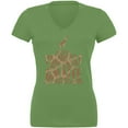 thumbnail image 1 of Always Be Yourself Giraffe Juniors V-Neck T Shirt Leaf 2XL, 1 of 1
