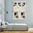 thumbnail image 5 of Brown Black Abstract Art Kitchen Curtains Sets for Windows 24 Inch Length, Luxury Geometric Modern Art Rod Pocket Window Treatments Tier Curtains and Valances Set for Bedroom/Bathroom, 5 of 8