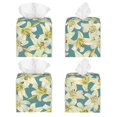 thumbnail image 2 of Sikiie Lilies Flowers Leather Tissue Box Cover Square, tissue box holder, Tissue Box with Bottom Belt-5.2”x5.2”x5.2”, 2 of 7
