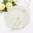 thumbnail image 1 of 24 White 13" Acrylic Wooden Textured Round Reef Acrylic Charger Plate, 1 of 5