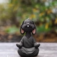 thumbnail image 4 of Estatuas de Animales Esculturas de Animales Yoga Sala de Estar Decoración de Jardín Bonsai Adornos de Escritorio Gris, 4 of 6
