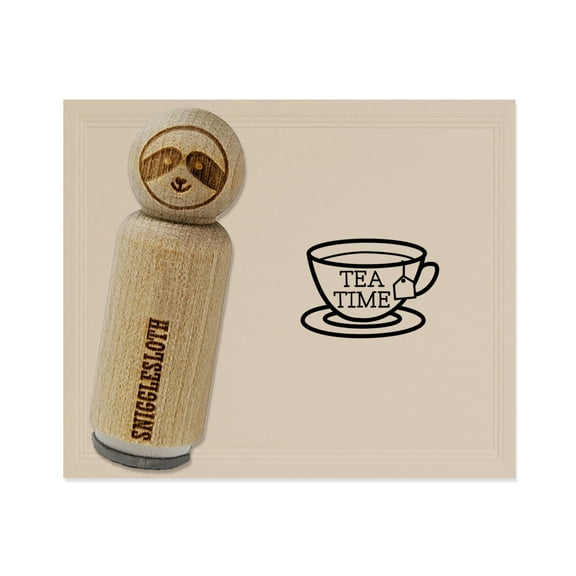 Tea Time Cup Rubber Stamp for Scrapbooking Crafting Stamping - Mini 1/2 Inch