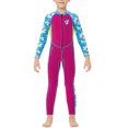 thumbnail image 1 of Greeniant Traje de neopreno para niños de 2,5 MM, de manga larga, de una pieza, para mantener el calor, protección con cremallera frontal, Deportes acuáticos rojo púrpura S, 1 of 6