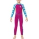 thumbnail image 1 of Wosthever Traje de neopreno para niños de 2,5 MM, traje de baño de manga larga para prevención de arañazos, protector solar, traje de baño Deportes acuáticos rojo púrpura S, 1 of 6