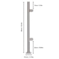 thumbnail image 4 of Dwellnix Modern Stainless Steel End Post with Glass Clip & Rubber Cushion, Durable Outdoor Railing Post for Balconies, Stairs, & Pool Guardrails, 4 of 11