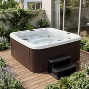 Lifesmart Coronado (LS600DX) Hot Tub - 7 Person, 65-Jet, 220v, Arctic White/ Espresso Brown