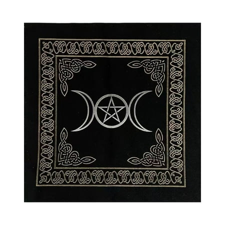 

Wowspeed Altar Cloth | Triple Moon Pentagram Goddess Tarot Cloth | Velvet Tarot Table Cloth for Reading Wiccan Supplies and Tools 23.62 x 23.62 in