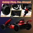 thumbnail image 4 of Kerry Yoo K61 Go Kart, 24V Kids Electric Drift Kart, Ride on Toys for Kids Teen 6+ , 3-position Adjustable Seat, 300W Motors, EVA Tires, 8.5 MPH-Red, 4 of 8