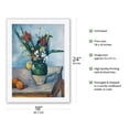 thumbnail image 2 of The Vase of Tulips - From an Original Color Painting by Paul Cézanne c.1890 - Japanese Unryu Rice Paper Art Print (Unframed) 18 x 24 in, 2 of 4
