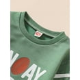 thumbnail image 6 of Newborn Infant Baby Boy Football Outfit 6M 12M 18M 24M Rugby Game Day Sweatshirt Onesie Romper Long Sleeve Sweater Fall Clothes, 6 of 10