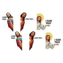 Funny Jesus Air Vent Clips, 6Pack Cute Jesus I Saw that Car Air Fresheners Vent Clips Car Air Conditioning Outlet Clip Car Decoration Car Interior Decor Car Accessories for Women Men