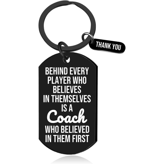 Coach Keychain, Thank You Gifts for Basketball, Volleyball, Soccer Coaches, Baseball Team Appreciation Gifts, Basketball Coach Gift for Women Men, Football Softball Hockey Key Chain