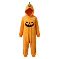 thumbnail image 5 of Kids Pumpkin Onesie Halloween, Orange Face Warm Jumpsuit for Boys and Girls, 5 of 5