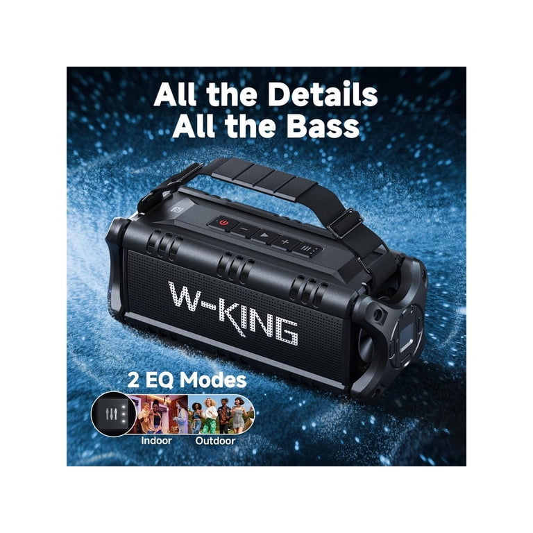 W-KING Bluetooth Portable Speaker, Black, D8 - Walmart.com