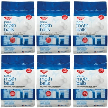 Enoz Para Moth Balls, Moth Killer for Clothes Moths and Carpet Beetles, 20 oz Bag, 6 Pack