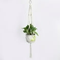 thumbnail image 4 of Limited Offer,Europe Plant Hangers Indoor Hanging Planter Basket with Wood Beads Decorative,PENDANE,Beige, 4 of 9