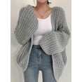 thumbnail image 3 of Suéter Vintage Harajuku con manga farol para mujer, cárdigan informal coreano, ropa de calle, Tops, abrigo Chic, viento perezoso, Y2k, Otoño, 2024, 3 of 5