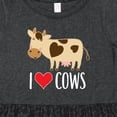 thumbnail image 4 of Inktastic I Love Cows Dairy Farmer Girls Toddler Dress, 4 of 5